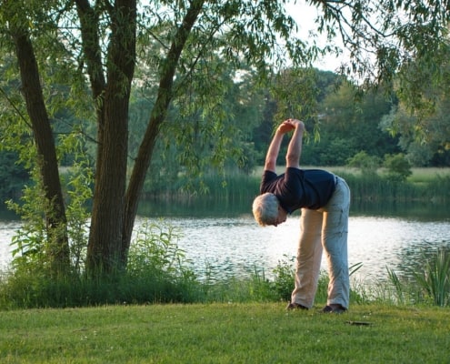 Yoga in freier Natur.